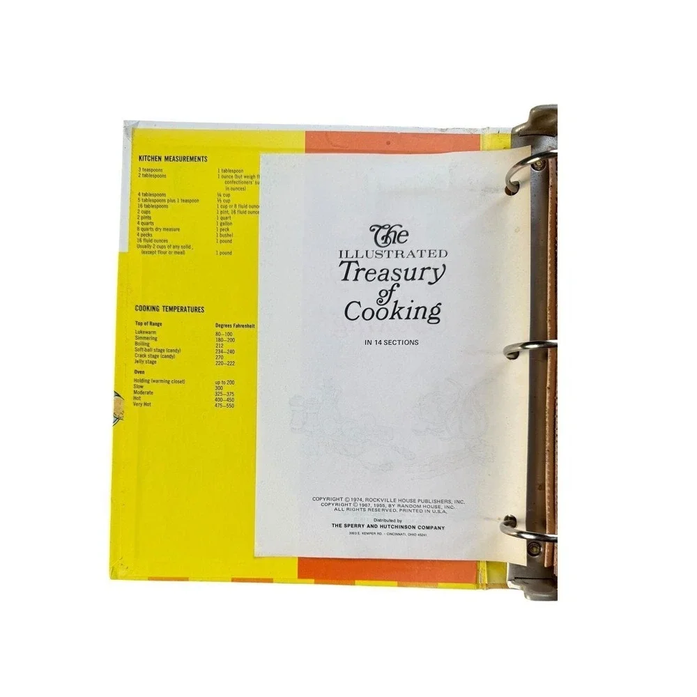 Vintage 70s Cookbook Retro Kitchen Decor Orange Yellow Mid Century Kitchen  Book